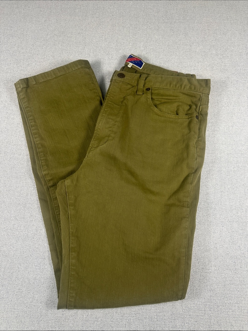 Best Made Co Standard Chino Pants 33x30 Olive 5 Pocket Cotton Stretch Straight